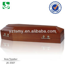 mahogany colour for wooden coffin with silver handles